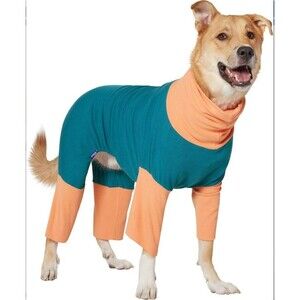 NWT Frisco Convertible Funnel Neck Dog Playsuit Pajamas Teal Orange XXXL